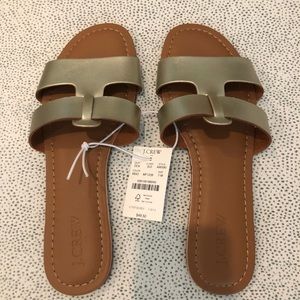 Sz 7 New JCrew Gold Sandals